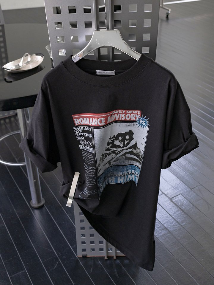 Inssense - Korean Women Fashion - #momslook - Vintage Romance Advisory Tee - 10