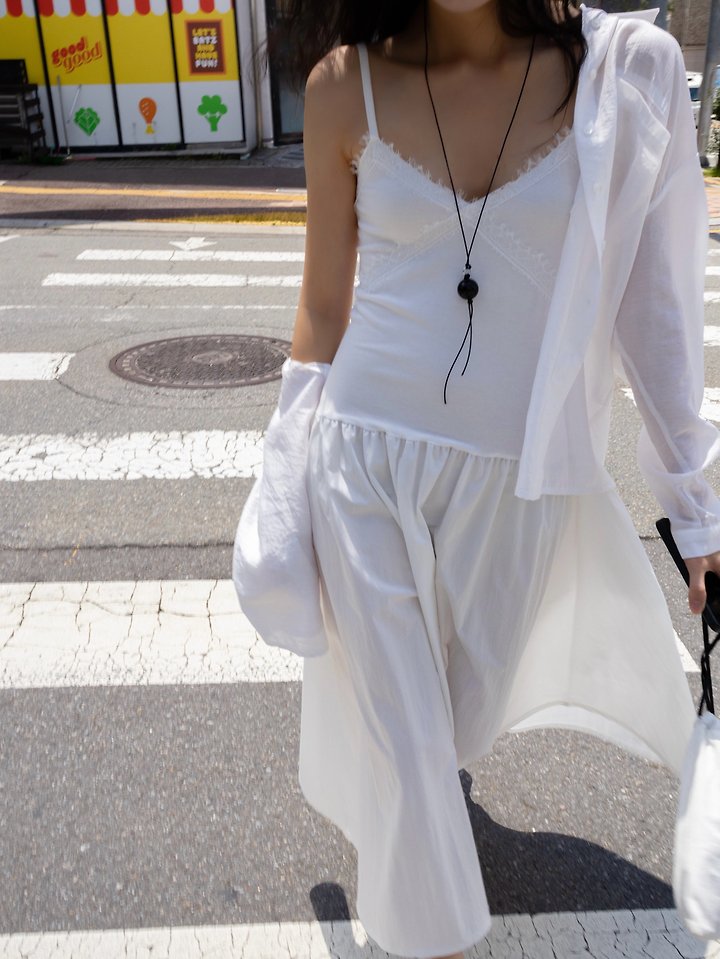 Inssense - Korean Women Fashion - #momslook - Lace Layer Maxi One-piece - 11