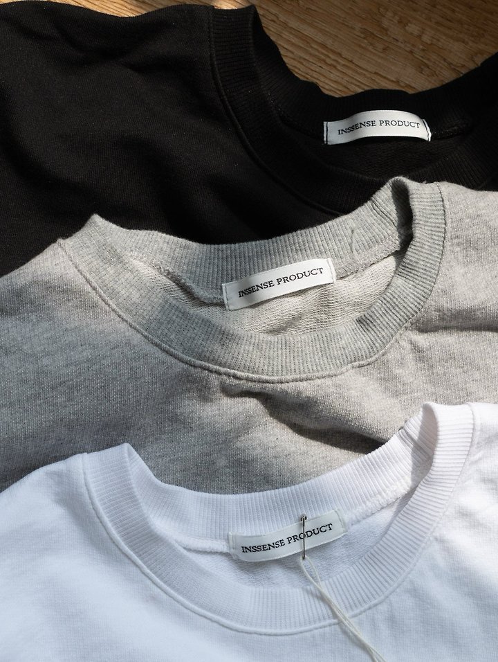 Inssense - Korean Women Fashion - #momslook - Cut-Off Line Crop Tee - 7