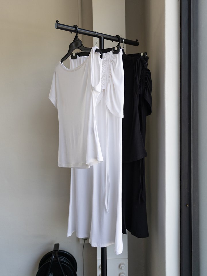 Inssense - Korean Women Fashion - #pursuepretty - Drawstring Skirt-Layered Slim Pants - 12