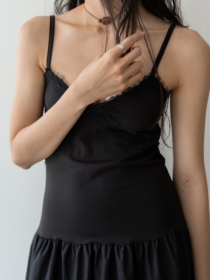 Inssense - Korean Women Fashion - #pursuepretty - Lace Layer Maxi One-piece - 5