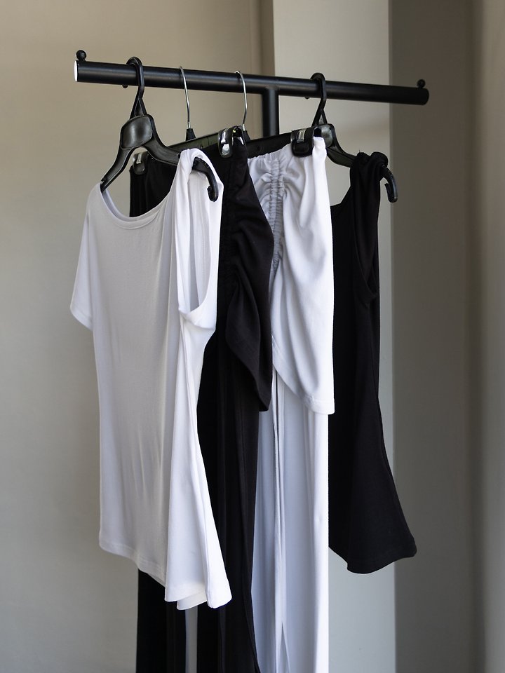 Inssense - Korean Women Fashion - #vintageinspired - Twist One-Shoulder Off Top - 11