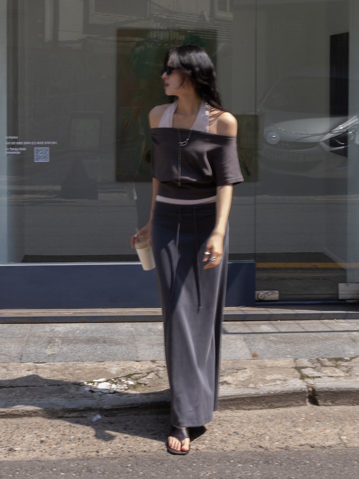 Inssense - Korean Women Fashion - #womensfashion - Pigment Mute Maxi Skirt - 3