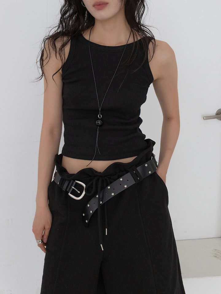 Inssense - Korean Women Fashion - #womensfashion - Minimal Ribbed Backless Tank Top - 2