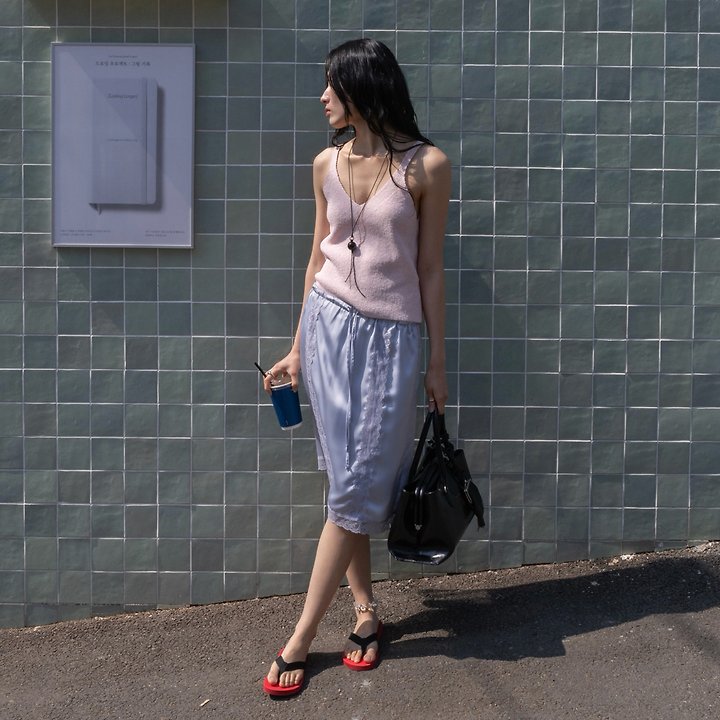 Inssense - Korean Women Fashion - #womensfashion - Two-Way Linen Bouclé Sleeveless Top - 2