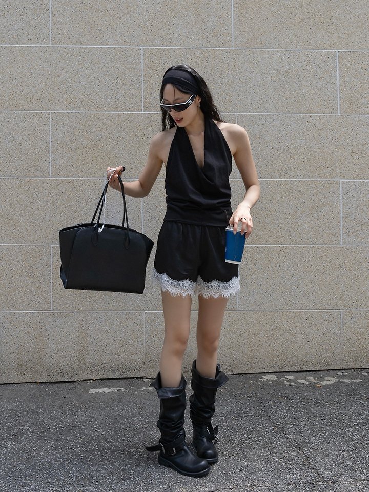 Inssense - Korean Women Fashion - #womensfashion - Silky Lace Banded Shorts - 8