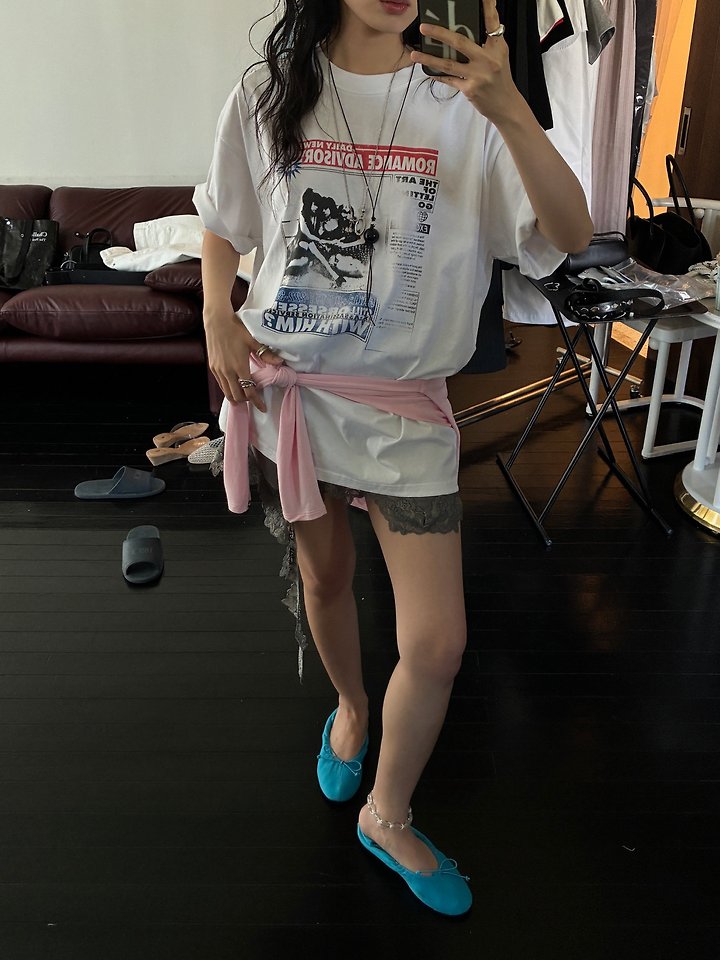 Inssense - Korean Women Fashion - #womensfashion - Vintage Romance Advisory Tee - 5