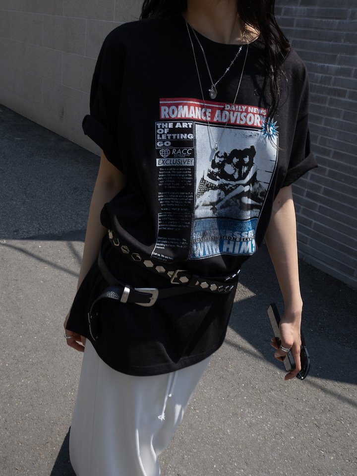 Inssense - Korean Women Fashion - #womensfashion - Vintage Romance Advisory Tee - 7