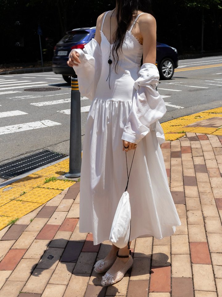 Inssense - Korean Women Fashion - #womensfashion - Lace Layer Maxi One-piece - 12