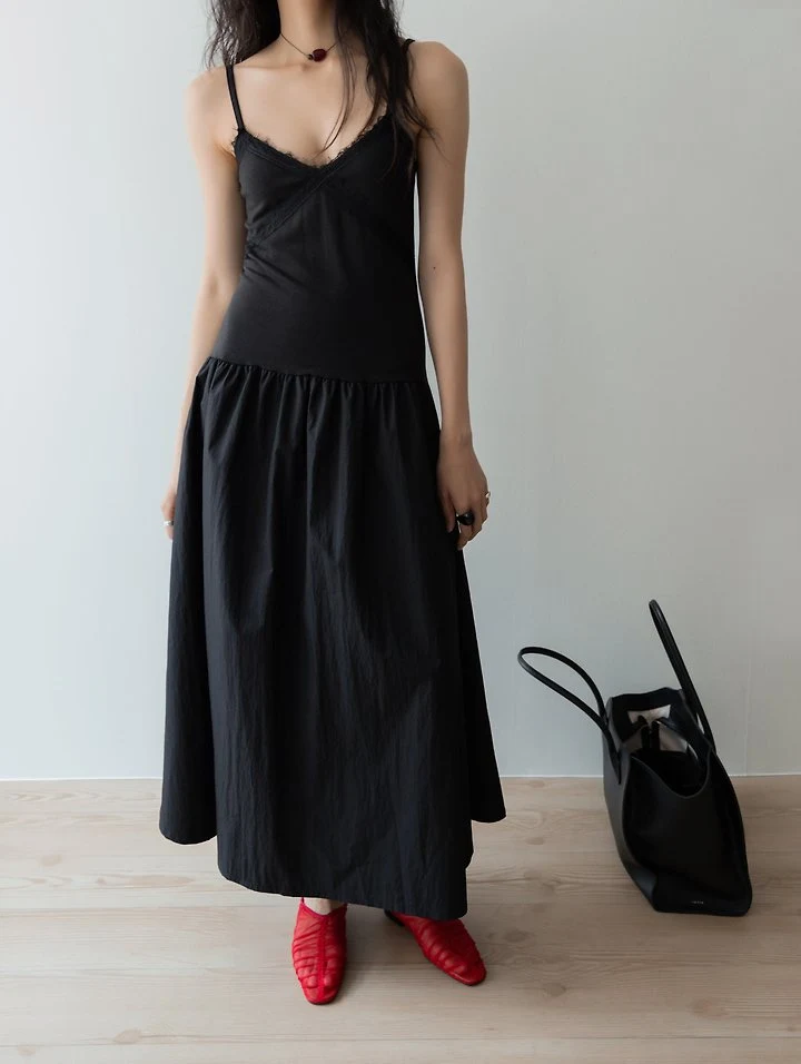 Inssense - Korean Women Fashion - #womensfashion - Lace Layer Maxi One-piece - 2