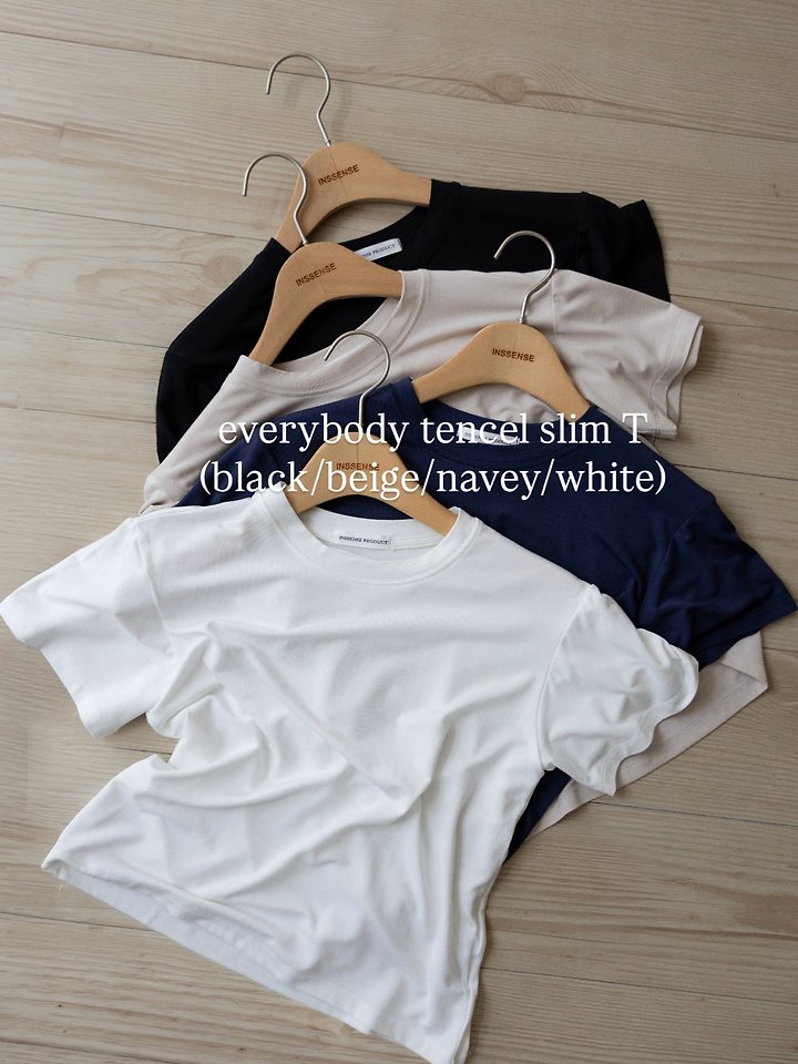 Inssense - Korean Women Fashion - #womensfashion - Everybody Tencel Slim Short-Sleeve Tee