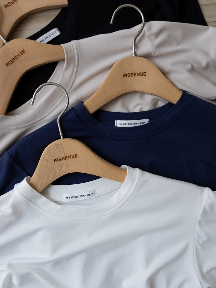 Inssense - Korean Women Fashion - #womensfashion - Everybody Tencel Slim Short-Sleeve Tee - 11