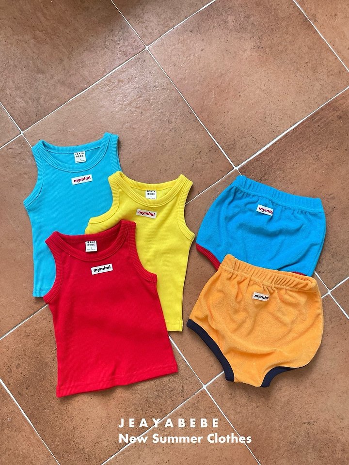 Jeaya & Mymi - Korean Baby Fashion - #babyclothing - Vivid Mango Sleeveless - 4