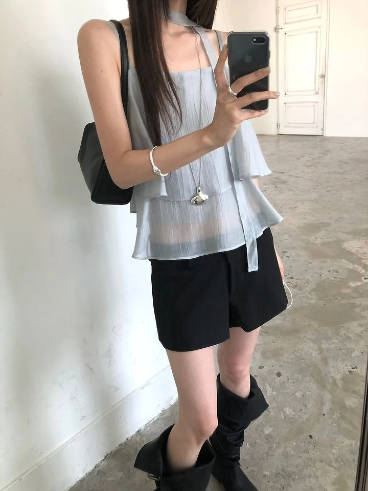 Jeiin - Korean Women Fashion - #momslook - Bloom Sleeveless Blouse - 10
