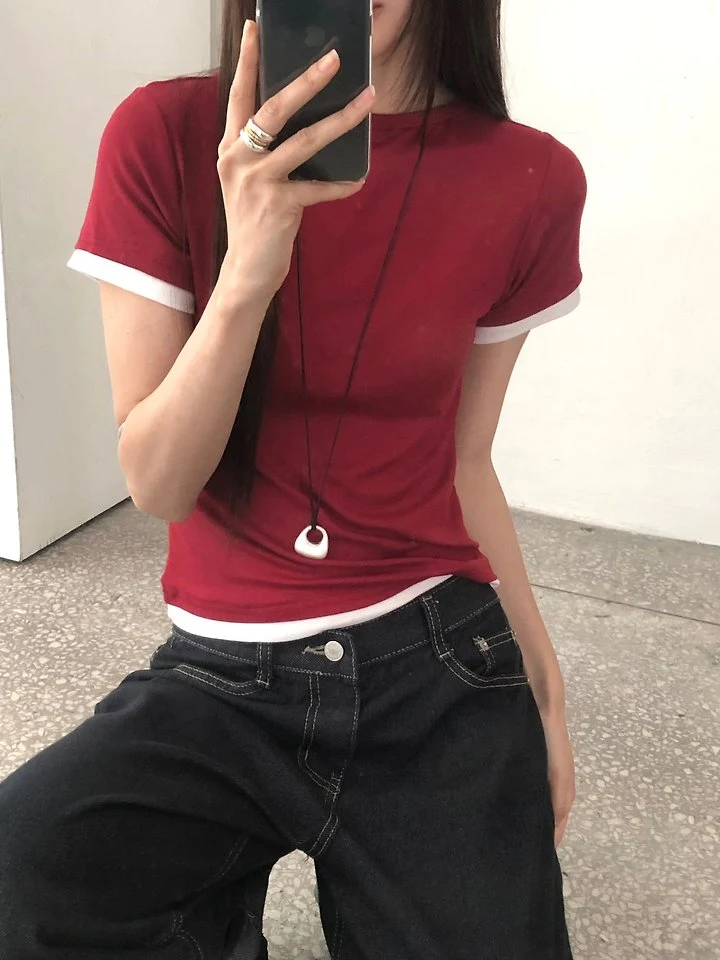 Jeiin - Korean Women Fashion - #momslook - Plat Tee - 7