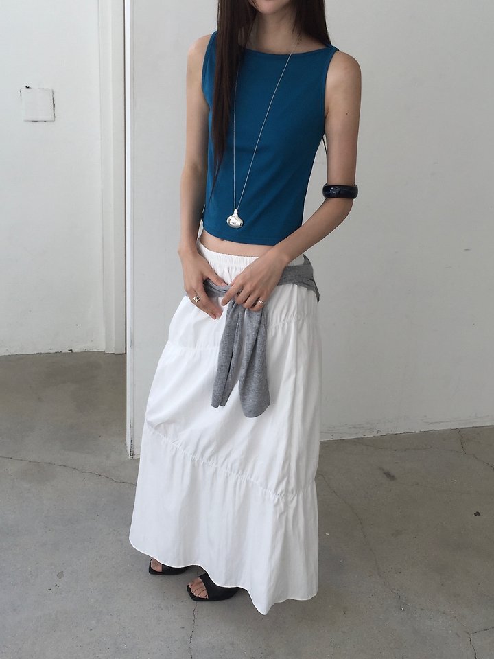 Jeiin - Korean Women Fashion - #momslook - Water Sleeveless Top - 11