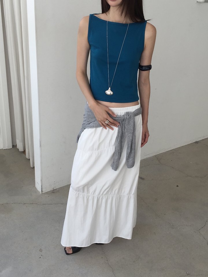 Jeiin - Korean Women Fashion - #momslook - Water Sleeveless Top - 9