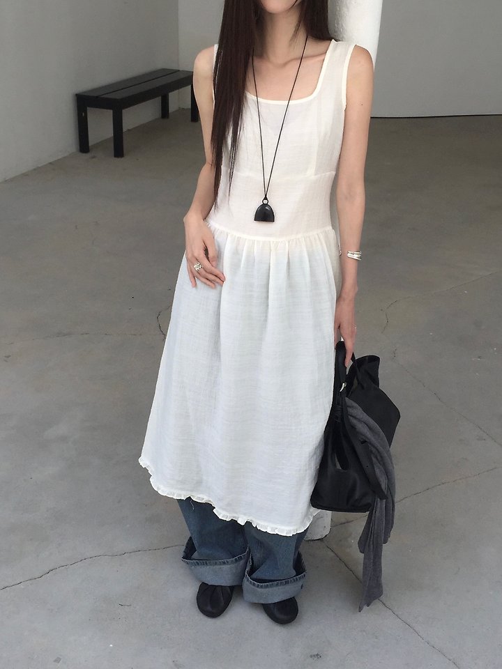 Jeiin - Korean Women Fashion - #womensfashion - Square-Neck One-piece - 4