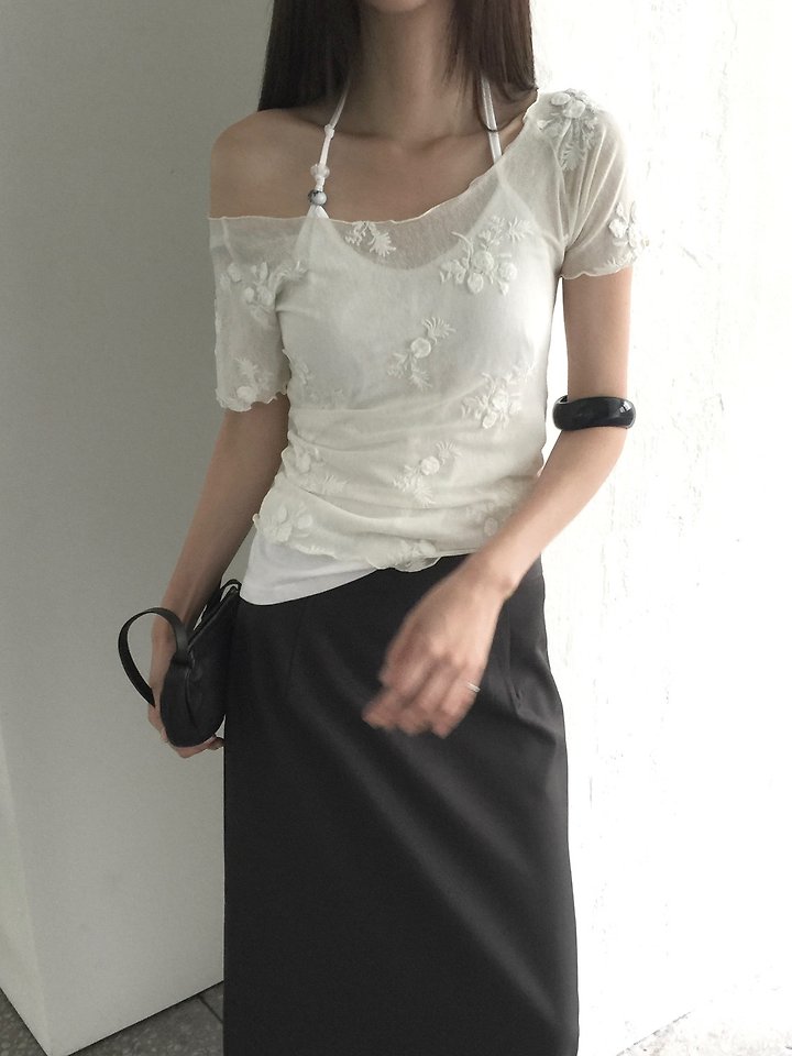 Jeiin - Korean Women Fashion - #womensfashion - Daisy Tee - 4