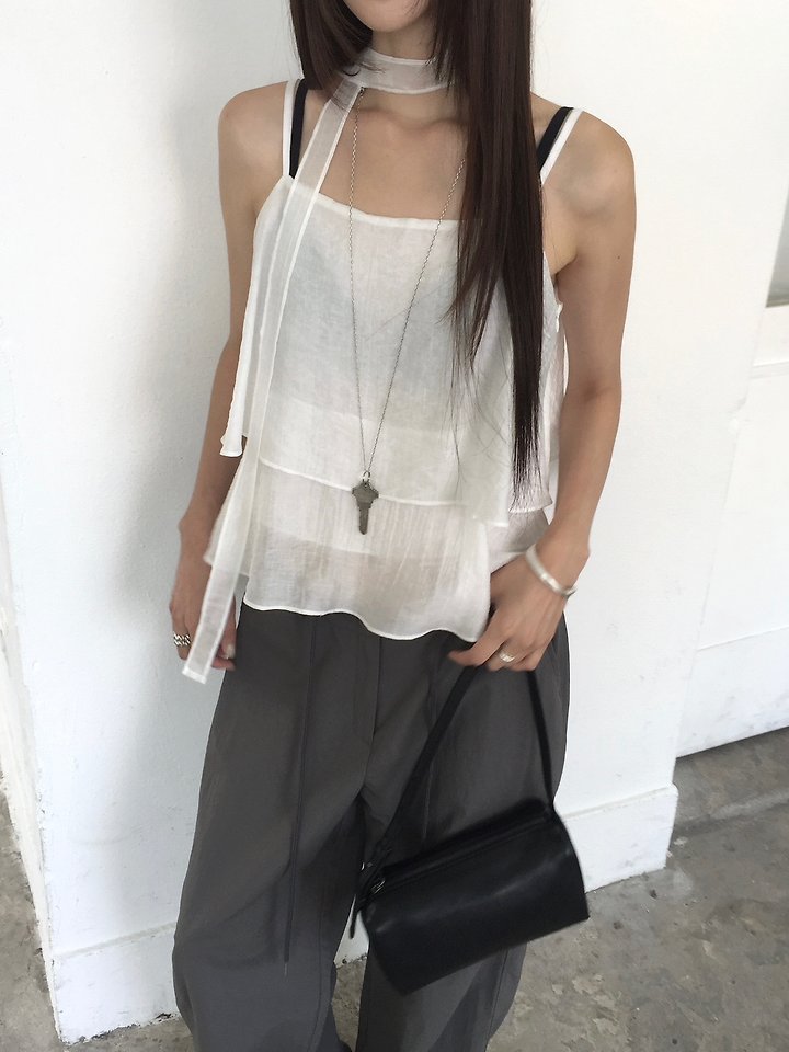 Jeiin - Korean Women Fashion - #restrostyle - Bloom Sleeveless Blouse - 4