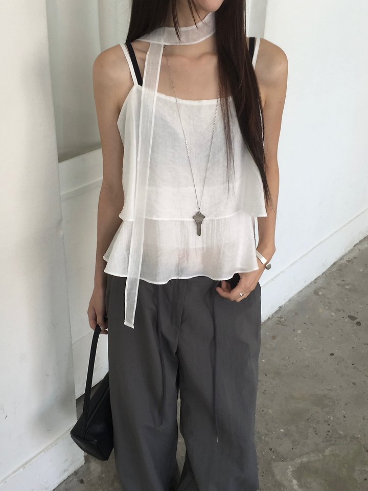 Jeiin - Korean Women Fashion - #shopsmall - Bloom Sleeveless Blouse - 5