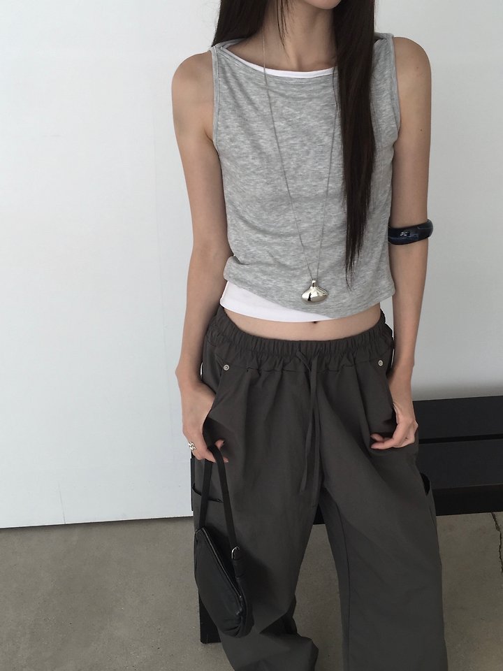 Jeiin - Korean Women Fashion - #thatsdarling - Water Sleeveless Top - 3