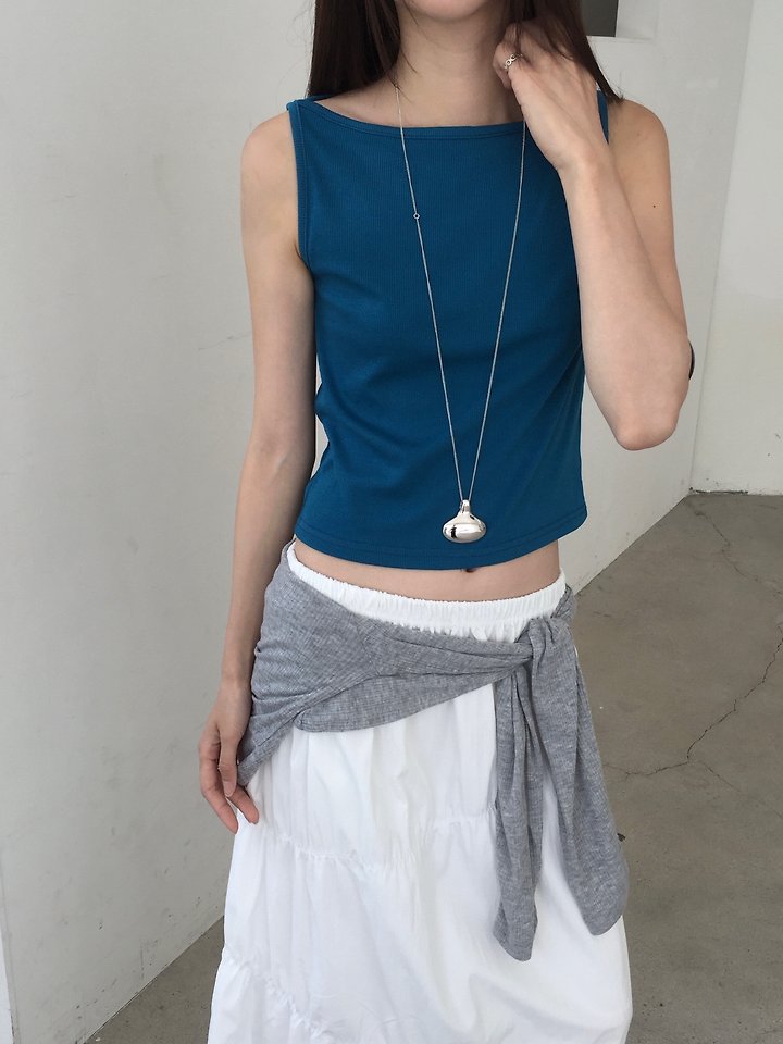 Jeiin - Korean Women Fashion - #womensfashion - Water Sleeveless Top - 10