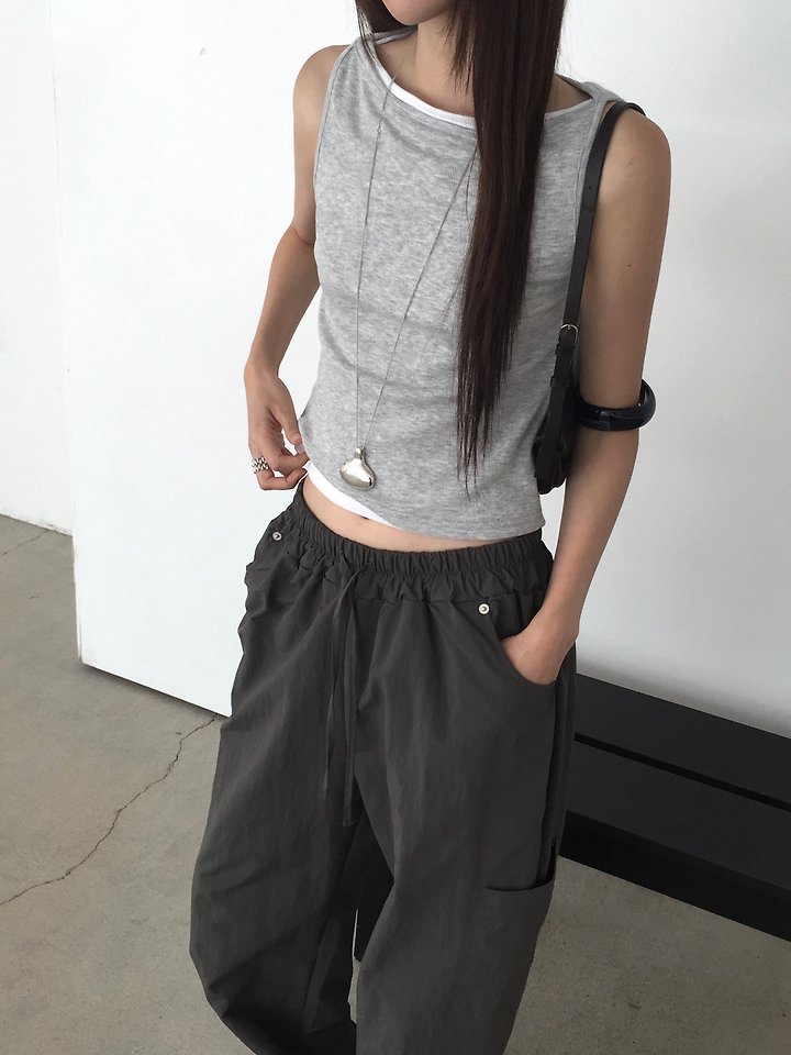 Jeiin - Korean Women Fashion - #womensfashion - Water Sleeveless Top - 6