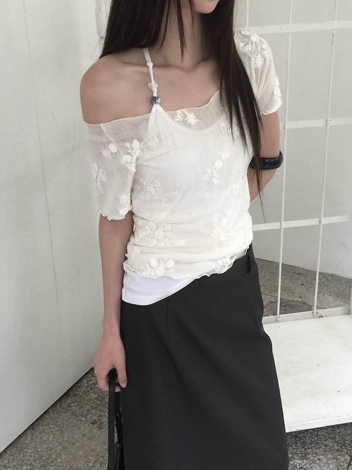 Jeiin - Korean Women Fashion - #womensfashion - Daisy Tee - 7