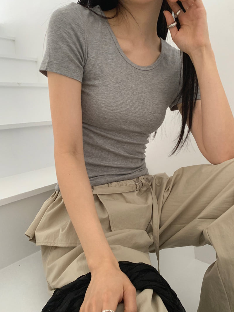 Jkichi - Korean Women Fashion - #momslook - Tencel Rib Tee - 6