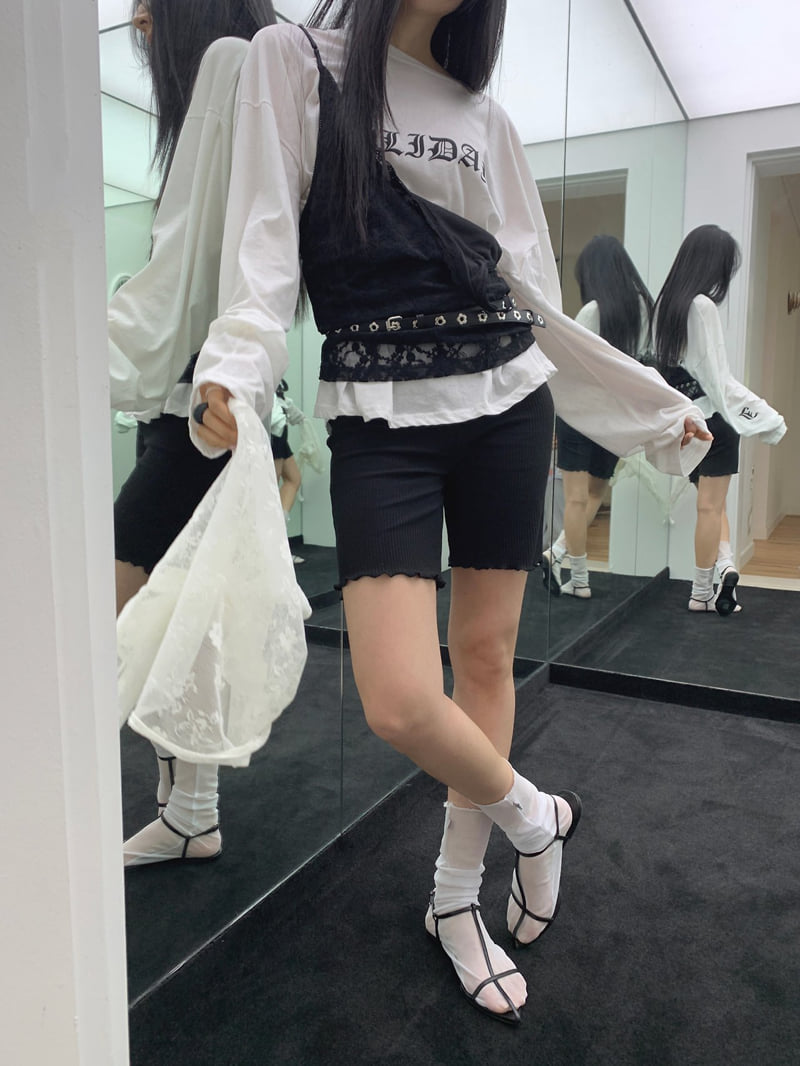 Jkichi - Korean Women Fashion - #momslook - Build Lettering Tee - 9