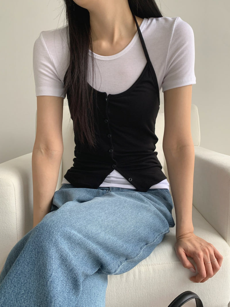 Jkichi - Korean Women Fashion - #restrostyle - Bijou Halter Top - 2