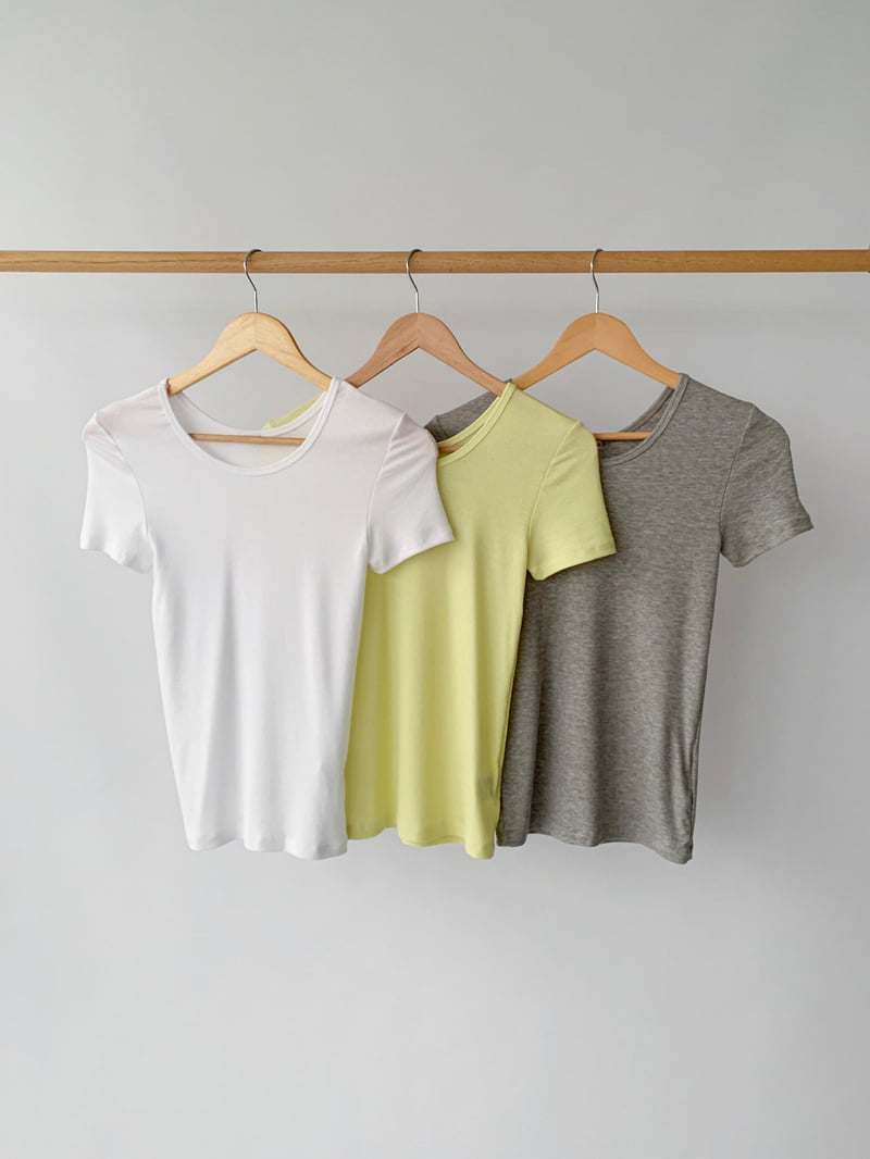 Jkichi - Korean Women Fashion - #restrostyle - Tencel Rib Tee