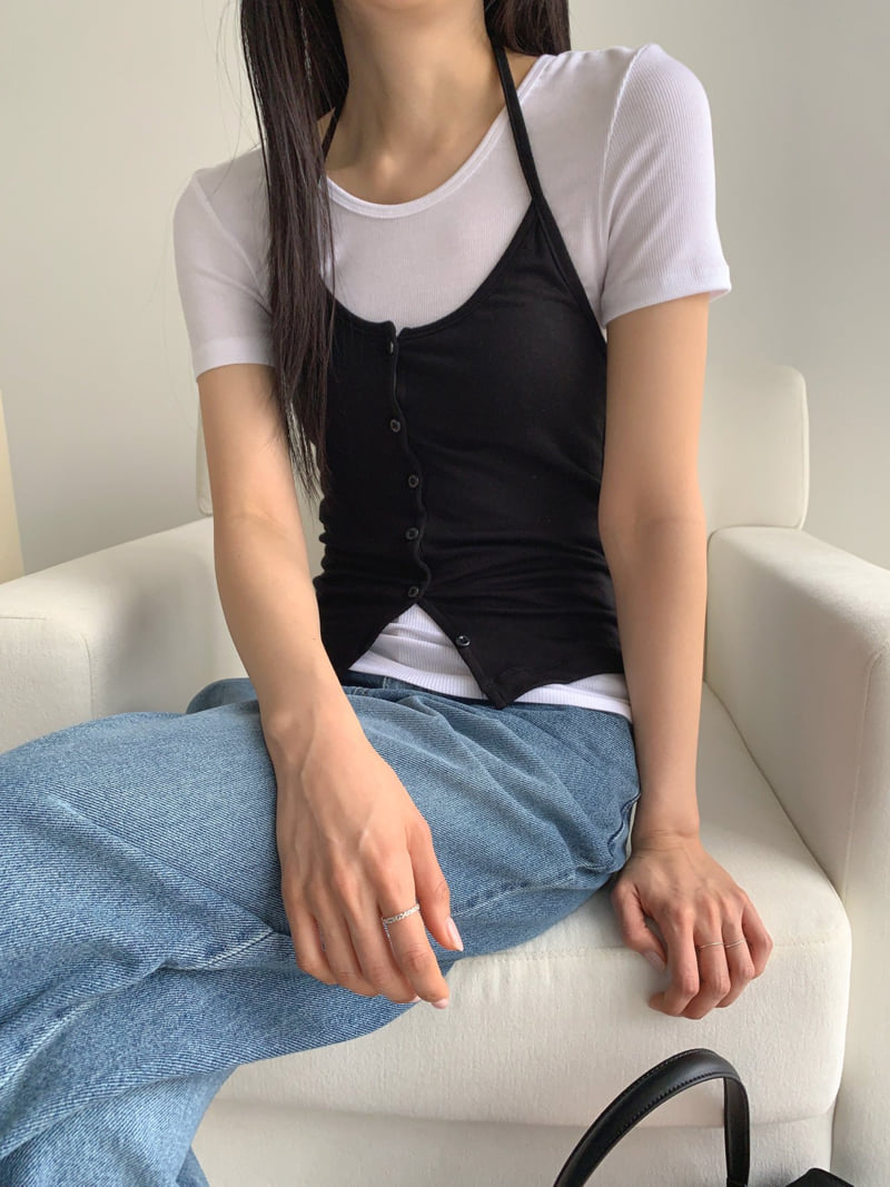 Jkichi - Korean Women Fashion - #romanticstyle - Bijou Halter Top - 3