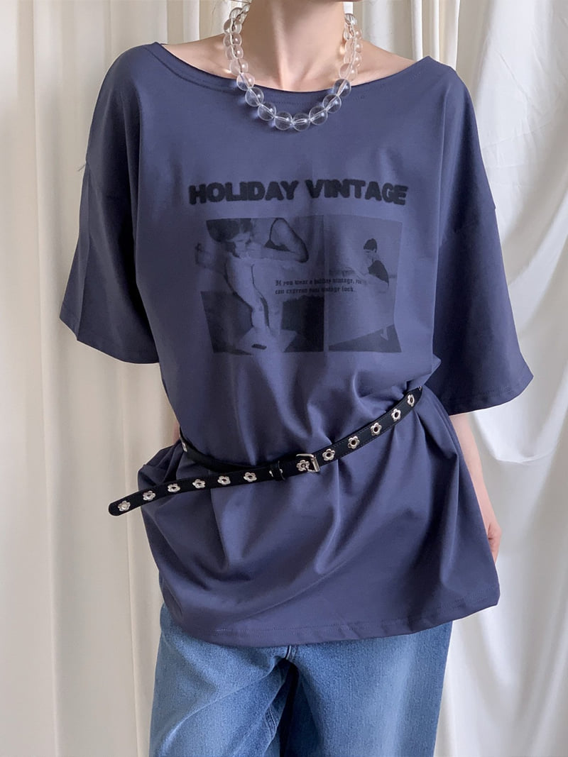 Jkichi - Korean Women Fashion - #romanticstyle - Ballet Off-Shoulder Tee (With Belt)