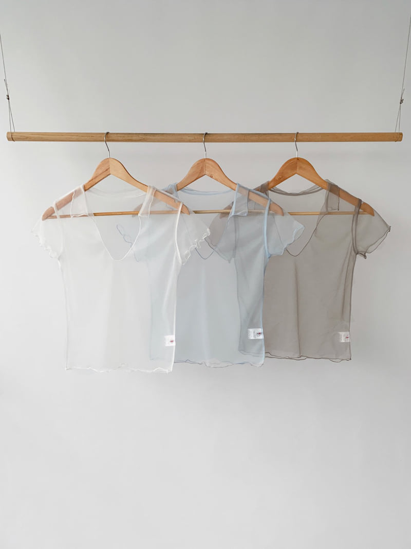 Jkichi - Korean Women Fashion - #shopsmall - Mesh Collar Tee