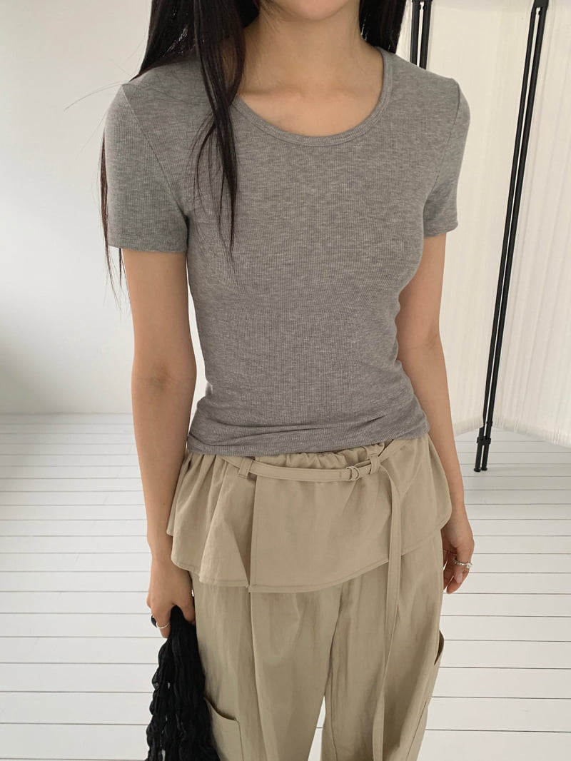 Jkichi - Korean Women Fashion - #womensfashion - Tencel Rib Tee - 7