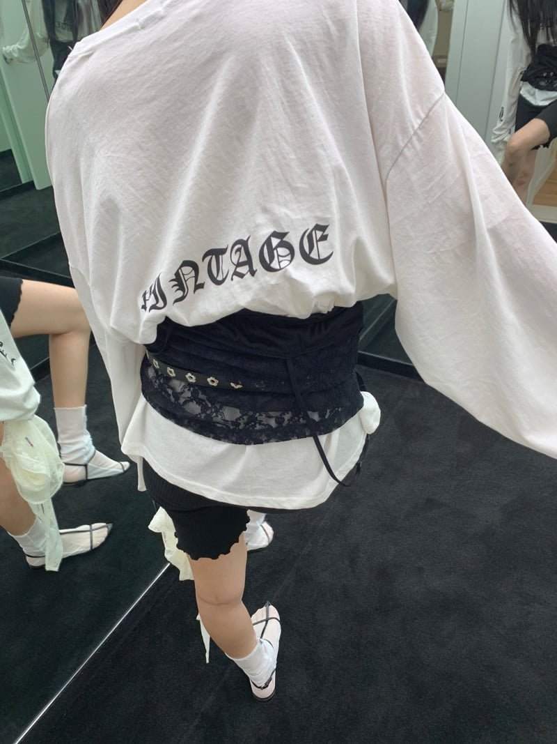 Jkichi - Korean Women Fashion - #womensfashion - Build Lettering Tee - 8