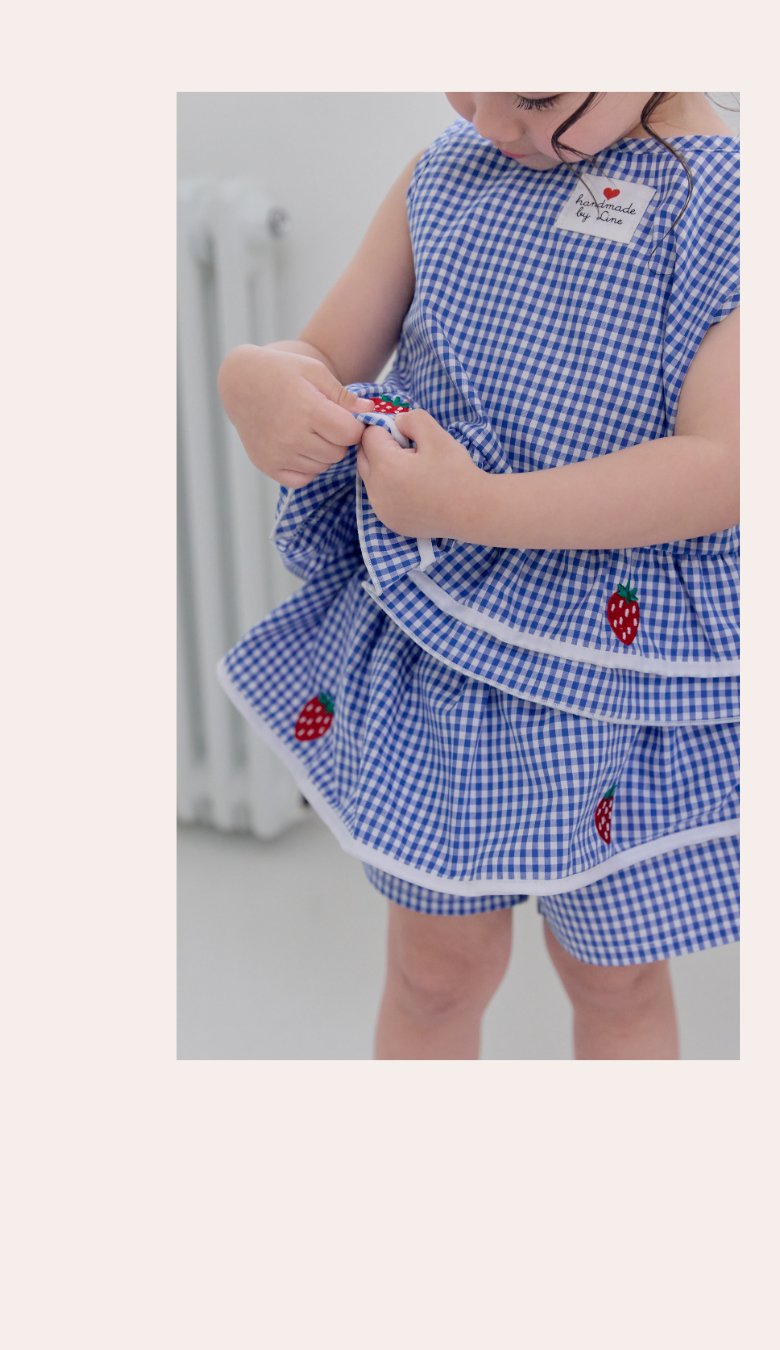 Kikimora - Korean Children Fashion - #childrensboutique - Strawberry Check Shorts - 5