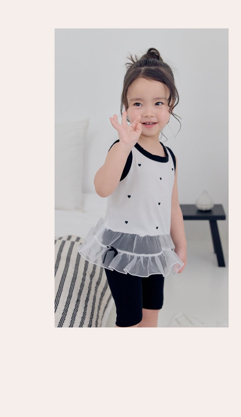 Kikimora - Korean Children Fashion - #childrensboutique - Heart Ballerina Sleeveless Top - 10