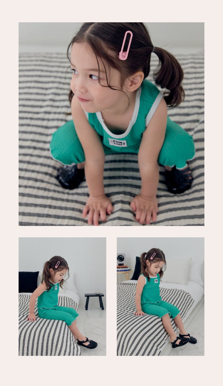 Kikimora - Korean Children Fashion - #childrensboutique - Embossed Sleeveless Top - 6