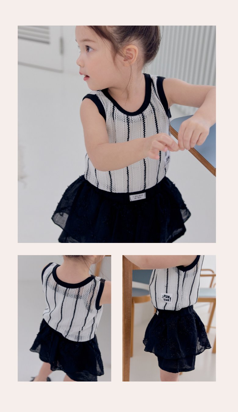 Kikimora - Korean Children Fashion - #childrensboutique - Lace Sleeveless Top - 4