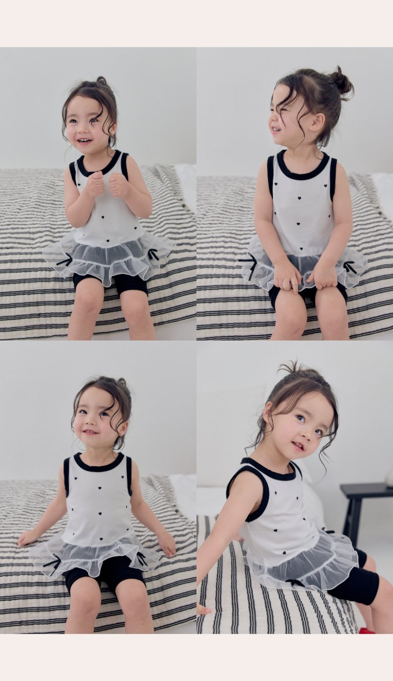 Kikimora - Korean Children Fashion - #designkidswear - Heart Ballerina Sleeveless Top - 11