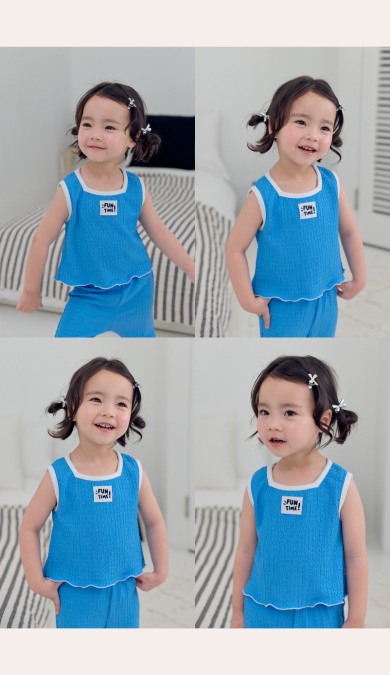 Kikimora - Korean Children Fashion - #fashionkids - Embossed Sleeveless Top - 9