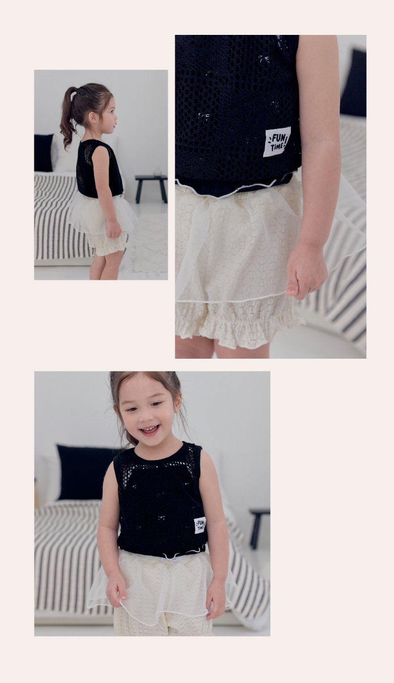 Kikimora - Korean Children Fashion - #kidzfashiontrend - Lace Sleeveless Top - 9