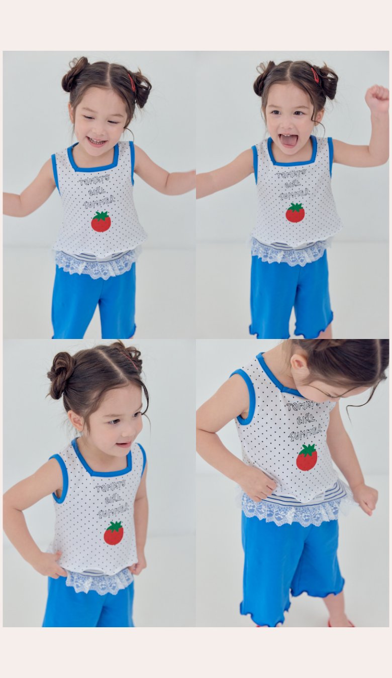 Kikimora - Korean Children Fashion - #kidzfashiontrend - Tomato Sleeveless Top - 7