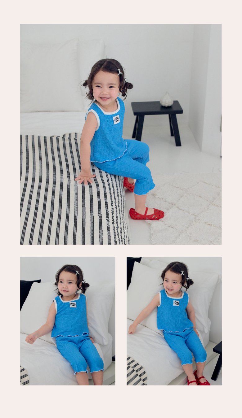 Kikimora - Korean Children Fashion - #kidzfashiontrend - Embossed Sleeveless Top - 12