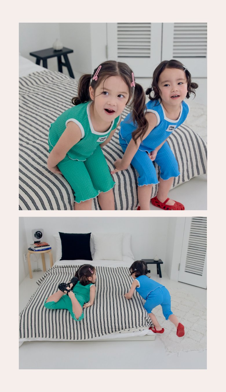 Kikimora - Korean Children Fashion - #kidzfashiontrend - Embossed Bootcut Pants - 11