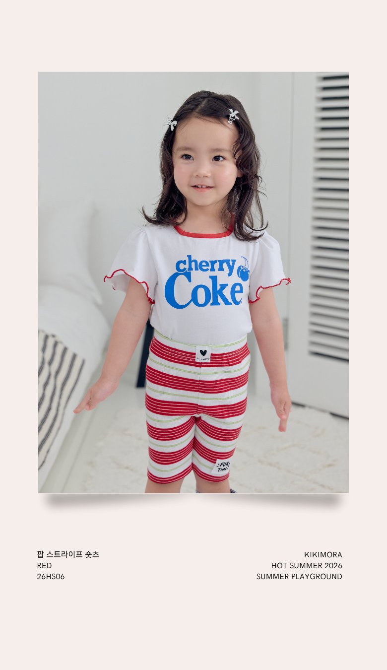 Kikimora - Korean Children Fashion - #kidzfashiontrend - Pop Stripe Shorts - 8
