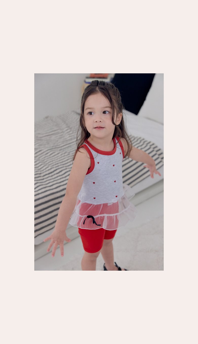 Kikimora - Korean Children Fashion - #magicofchildhood - Heart Ballerina Sleeveless Top - 5